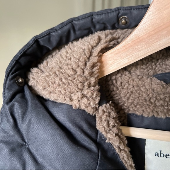 Abercrombie Kid’s Black Sherpa Lined Coat Size 13/14 - Picture 13 of 16